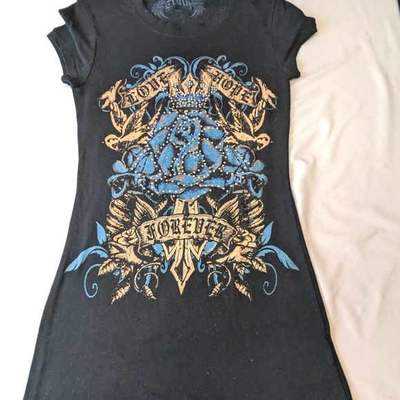 Truth Tops - Truth Bling LOVE HOPE FOREVER Cap Sleeve Top Small